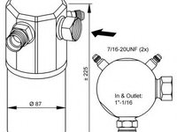 Filtru uscator aer conditionat VOLVO 940 (944) (1990 - 1994) NRF 33175