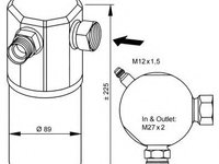 Filtru uscator aer conditionat VOLVO 940 (944) (1990 - 1994) NRF 33065