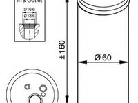 Filtru uscator aer conditionat VW GOLF 4 (1J1) (1997 - 2005) NRF 33296