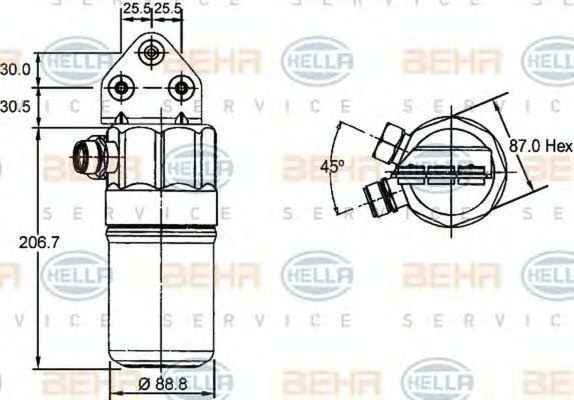 Filtru uscator clima AUDI A4 8D2 B5 HELLA 8FT351192381