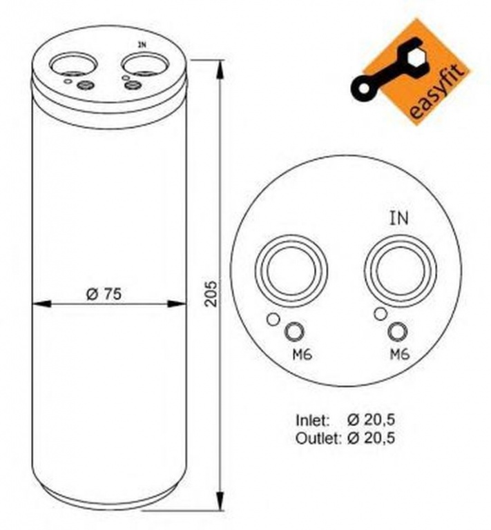Filtru uscator clima AUDI A4 Avant 8E5 B6 NRF 33205