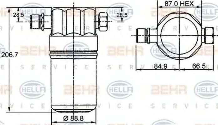 Filtru uscator clima VW PASSAT Variant 3B5 HELLA 8FT351192041
