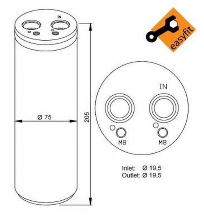 Filtru uscator clima VW PASSAT Variant 3B5 NRF 332