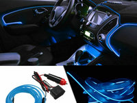 Fir Neon Auto Electroluminiscent El Wire 2M Cu Lumina Albastra Cu Droser Si Mufa Bricheta 347912