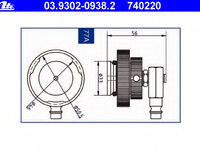 Fiting 03 9302-0938 2 ATE pentru Vw Tiguan Nissan Murano Peugeot 307 Vw Golf Peugeot J5 Vw Jetta Vw Derby Vw Flight Vw Polo Seat Leon Ford Escape Ford Maverick Mitsubishi L Mitsubishi Triton Peugeot 405 Ford Fiesta Renault Megane Ford Transit Chevrol