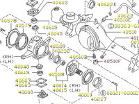 FLANSA ETANSARE FUZETA PUNTE FATA NISSAN PATROL Y 60 RD28T - ORIGINALA - 4022801J00 , 4022801J10