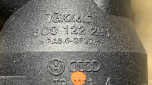 Flansa lichid racire NOUA ORIGINALA Audi Seat Skoda Volkswagen cod 3C0122291