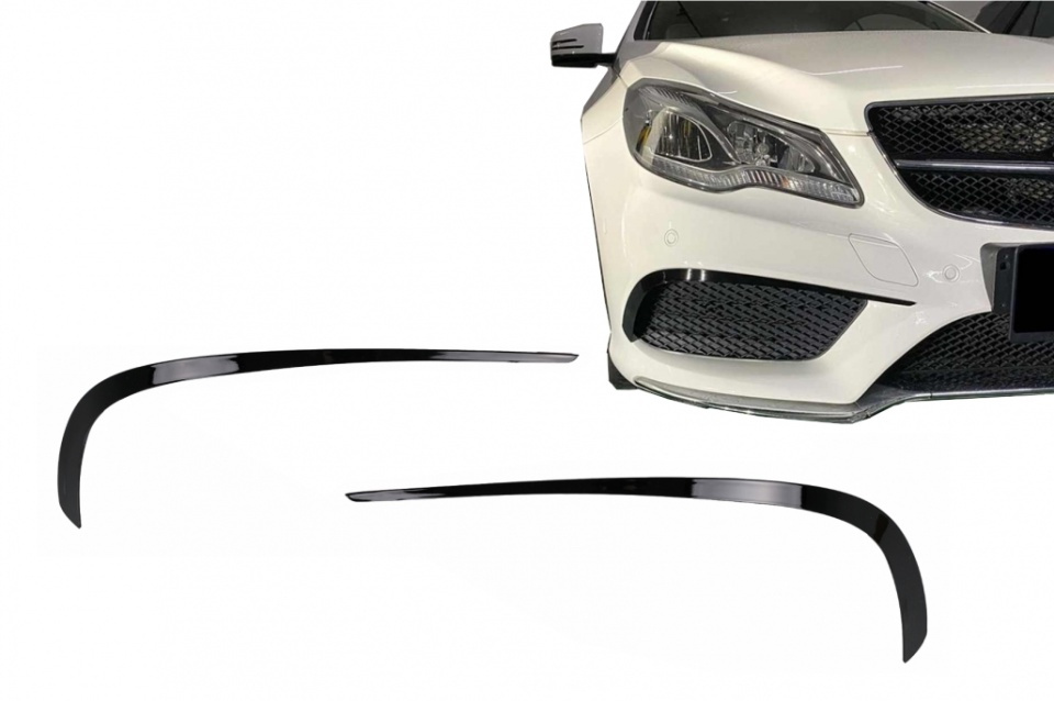 Flaps bara de protecție față Aripioare laterale Flacs potrivite pentru Mercedes E-Class C207 Coupe A207 Cabriolet Facelift Sport Line (2013-2017)