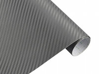 Folie Carbon 3D Gri ( Dark Grey ) Cu Tehnologie De Eliminare A Bulelor De Aer TCT-823