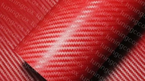 Folie carbon 3d rosie la 127cm x 100cm