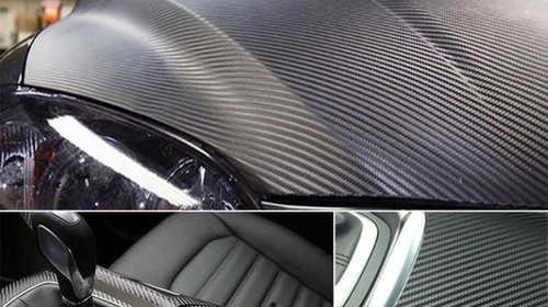 Folie colantare auto Carbon 3D Negru, 3,0m x 1,52m AVX-KX10365