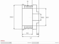 Fulie, alternator AS-PL AP3011