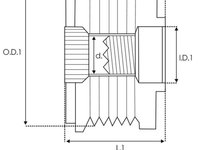 Fulie, alternator AUDI A4 II (8E2, B6) Sedan, 11.2000 - 12.2005 AS-PL AFP0023(V)