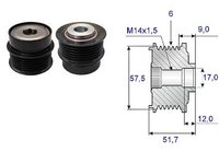 Fulie alternator (cu ambreiaj) pentru Jaguar 2004-2015