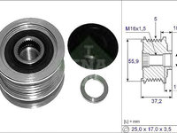 Fulie alternator INA 535011610 Renault Megane 3 Hatchback (Bz0) Megane 2 Combi (Km0/1) Megane 2 Limuzina (Lm0/1) Scenic 2 (Jm0/1) Megane 2 (Bm0/1, Cm0/1) Megane 2 Coupe-Cabriolet (Em0/1) Micra 3 (K12)