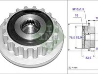 Fulie alternator INA 535011810 Vw Transporter 5 Bus (7Hb, 7Hj, 7Eb, 7Ej, 7Ef) Transporter 5 Caroserie (7Ha, 7Hh, 7Ea, 7Eh) Transporter 5 Platou / Sasiu (7Jd, 7Je, 7Jl, 7Jy, 7Jz, 7Fd, Touareg (7La, 7L6