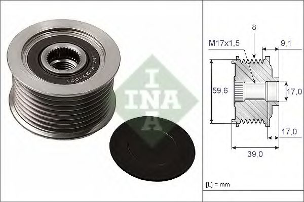Fulie alternator MAZDA MPV Mk II (LW) (1999 - 2006