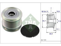 Fulie alternator Mercedes C-, 2001-2011, Clk, 2002-2009, E, 2002-2009, C, 2000-2007, Clc, 2008-2011, Clasa E, 2003-2009, Slk, 2004-2011, Sprinter, 2006-2018, Viano, 2003-2014, INA