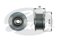 Fulie alternator MINI MINI R50 R53 GATES OAP7169