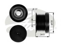 Fulie alternator OAP7090 GATES pentru Vw Passat Seat Alhambra Vw Touran Vw Jetta Vw Vento Skoda Superb Vw Golf Audi A1 Skoda Roomster Vw Polo Seat Ibiza Vw Tiguan Audi A3 Vw Beetle Vw Novo Vw Up Skoda Laura Skoda Octavia Vw Rabbit Vw Eos Vw Bora Seat