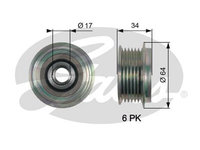 Fulie alternator OAP7167 GATES pentru Volvo S80