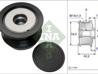 Fulie alternator Opel Astra H, 2004-2014, Signum, 2003-2008, Vectra, 2002-2009, Zafira, 2005-2012, Saab 9-3, 2005-2015, 9-3x, 2009-2012, Motorizare 1.9 Cdti, INA