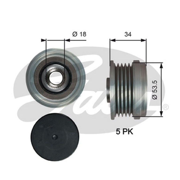 Fulie alternator OPEL CASCADA W13 GATES OAP7202
