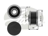 Fulie alternator RENAULT MASTER II caroserie FD GATES OAP7081