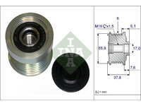 Fulie alternator Volvo C70, 1998-2005, S40, 2004-2012, S60, 2000-2010, S70, 1996-2000, S80, 1998-2008, V70, 1995-2000, Xc70, 2007-, Xc90, 2002-2014 2.0 Tdi, INA