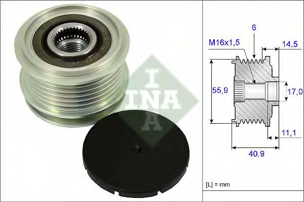 Fulie alternator VW EOS (1F7, 1F8) (2006 - 2016) QWP WAP100