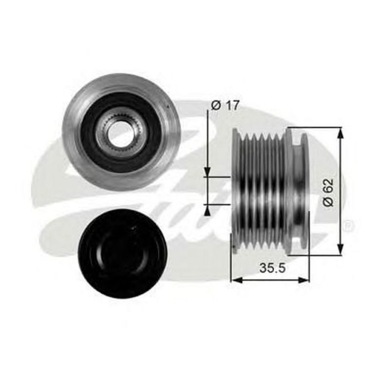 Fulie alternator VW EOS 1F7 1F8 GATES OAP7044