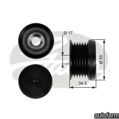 Fulie alternator VW EOS 1F7 1F8 GATES OAP7090