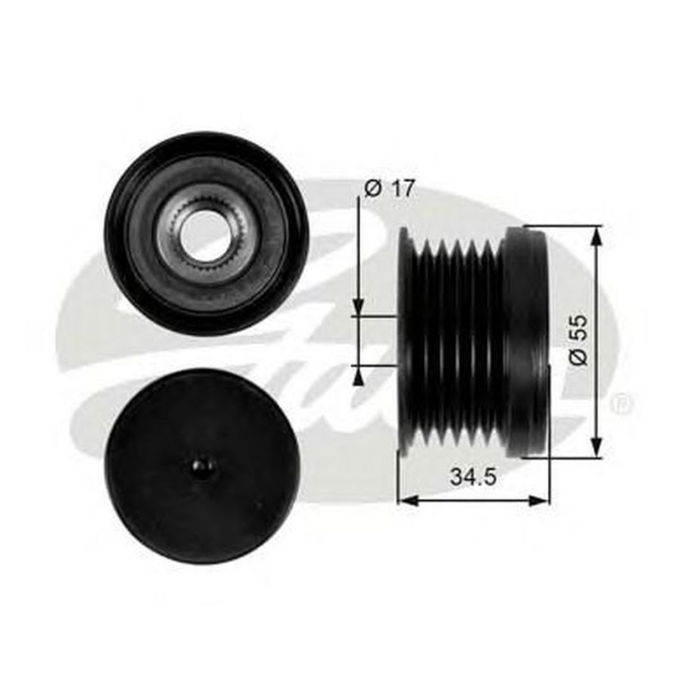 Fulie alternator VW EOS 1F7 1F8 GATES OAP7090