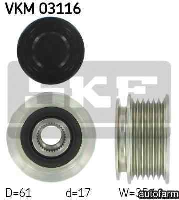 Fulie alternator VW EOS 1F7 1F8 SKF VKM 03116