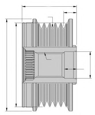 Fulie alternator VW LT Mk II bus (2DB, 2