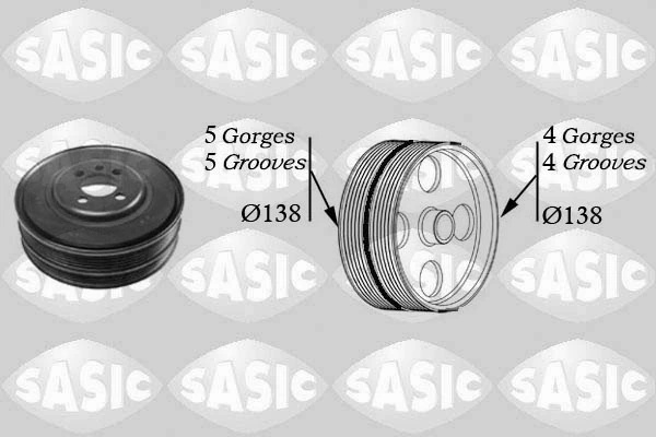 Fulie arbore cotit / vibrochen Sasic AUDI A6 C5 (4B2, 4B4) 1997-2005 - 2156027