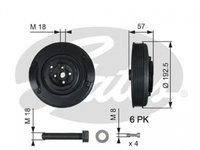 Fulie curea arbore cotit TVD1033A GATES pentru Vw Eurovan Vw Transporter Vw Lt Vw Crafter