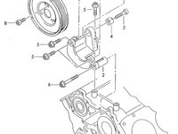 Fulie pompa servodirectie Audi A4 8E 2002 2003 2.4 BDV OEM 078145255H