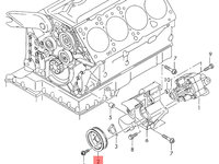 Fulie pompa servodirectie Audi A6 4B 2002 2003 2.5 TDI AKE OEM 059145255