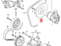 Fulie pompa servodirectie Seat Inca (9K) 2000 2001 1.9 Sdi OEM 074145255A