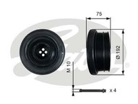 Fulie vibrochen BMW 5 Touring E61 GATES TVD1050A