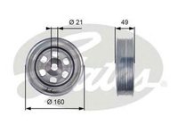 Fulie vibrochen IVECO DAILY VI platou sasiu GATES TVD1086