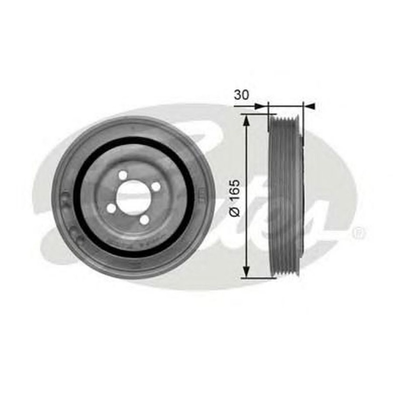 Fulie vibrochen OPEL CORSA C F08 F68 GATES TVD1032