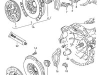 Furca rulment kit ambreiaj 012141719B Audi A4 B6 Break 1.9 TDI 2002 AWX OEM 012141719B