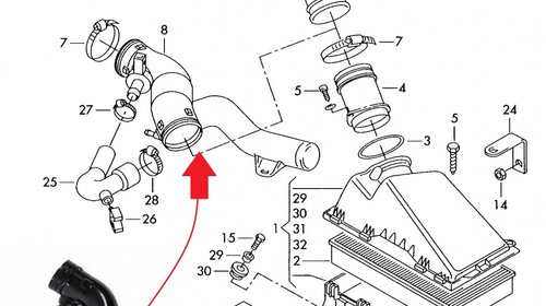 Furtun alimentare aer Audi , Vw , Skoda , Seat