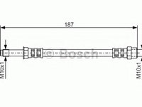 Furtun frana 1 987 476 715 BOSCH pentru Vw Sharan Ford Galaxy Seat Alhambra