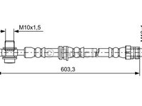 Furtun frana 1 987 481 742 BOSCH pentru Vw Tiguan