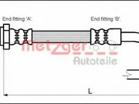 Furtun frana 4114679 METZGER pentru Opel Corsa Opel Vita Opel Tigra Daewoo Espero Daewoo Cielo Daewoo Nexia Daewoo Lanos