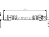 Furtun frana Axa spate stanga (1987476875 BOSCH) DAEWOO