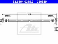 Furtun frana BMW 5 Touring (E61) (2004 - 2010) ATE 83.6104-0315.3